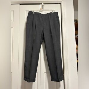 Haggar Gray Twill Dress Pants